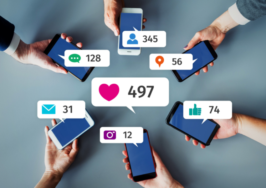 image of various social media platforms