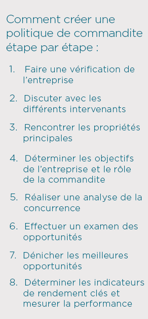 Comment créer une politique de commandite étape par étape 