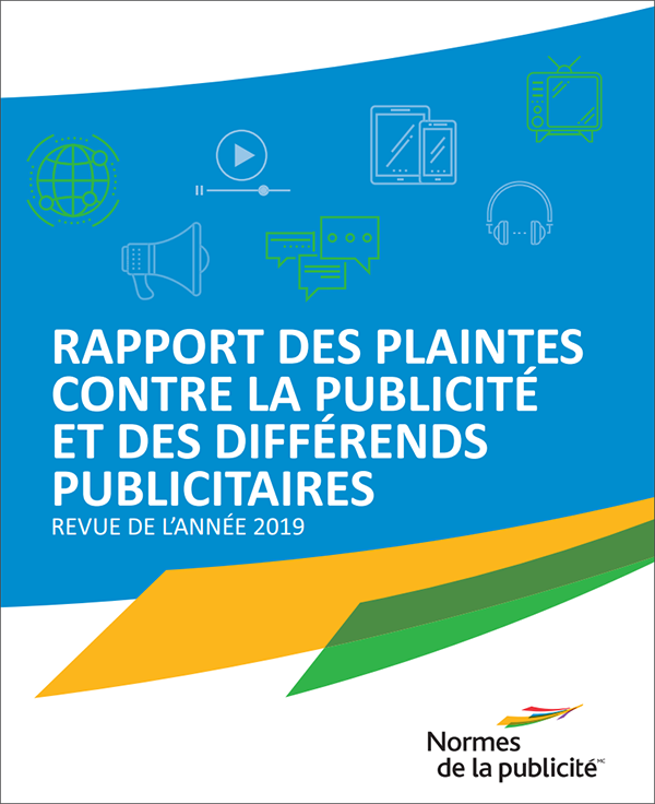 Couverture du Rapport des plaintes contre la publicité et des différends publicitaires 2019