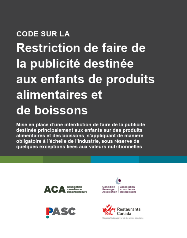 Code sur la restriction de la publicité sur les produits alimentaires et les boissons destinée aux enfants